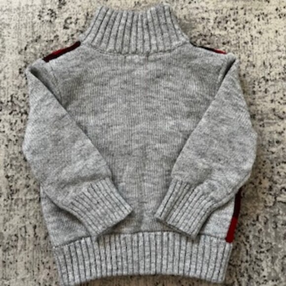 🧡3/15 Cat & Jack Check Knit Zip-Up Sweater Cardigan Jacket Boy Unisex 12M - Picture 8 of 8